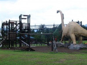 恐竜の森公園内のティラノサウルス広場